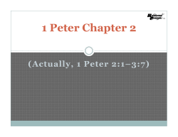1 Peter Chapter 2 - Relational Concepts