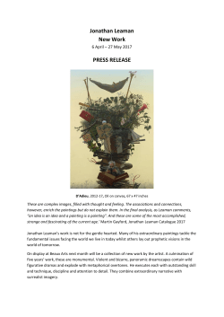 Jonathan Leaman Press Release (6 April - 27