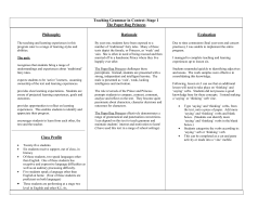 Teaching Grammar in Context: Stage 1 The Paper Bag