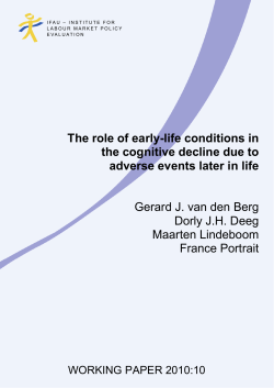 The role of early-life conditions in the cognitive decline due to