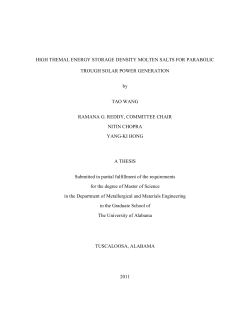 HIGH THEMAL ENERGY STORAGE DENSITY MOLTEN SALTS