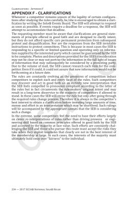 appendix f - clarifications - Sports Car Club of America