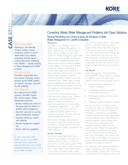 Converting Waste Water Management Problems into Clean Solutions