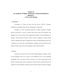 An Analysis of Major Characters Characterization in Burgess`s A