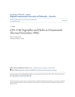 G94-1196 Vegetables and Herbs as Ornamentals