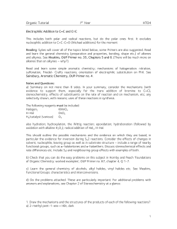 Organic Tutorial 1st Year HT04