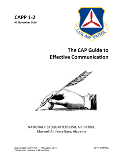 CAPP 1-2 The CAP Guide to Effective Communication