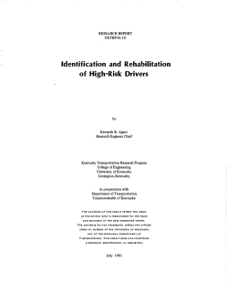 Identification and Rehabilitation of High-Risk Drivers