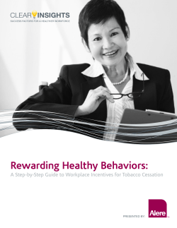 Rewarding Healthy Behaviors - Take Control of your Health