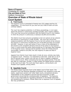 Overview of State of Rhode Island Court System