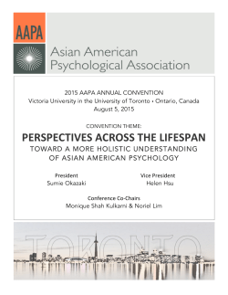 PERSPECTIVES ACROSS THE LIFESPAN