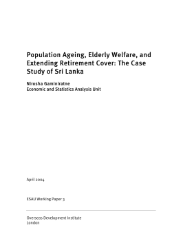 Population Ageing, Elderly Welfare, and Extending Retirement Cover