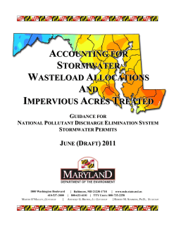 accounting for stormwater wasteload allocations and impervious