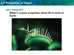 2.2 Properties of Water