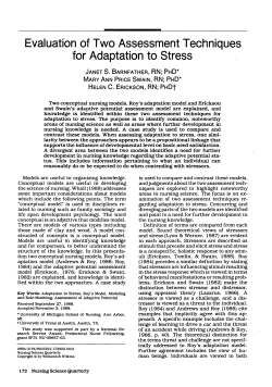 for Adaptation to Stress - Deep Blue