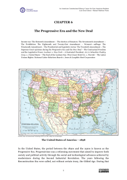 CHAPTER 6 The Progressive Era and the New Deal - OCW