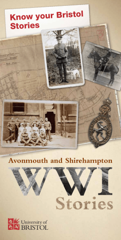 Know your Bristol Stories - Avonmouth and Shirehampton WWI Stories