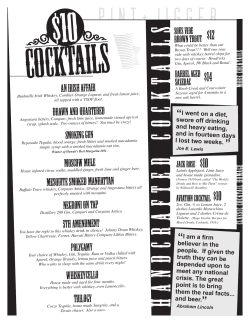 handcrafted cocktails