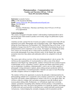 Photojournalism – Communication 3225