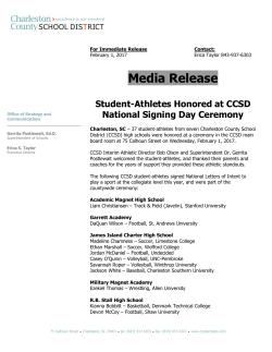Media Release - Charleston County School District