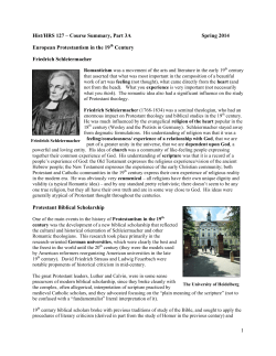 1 Hist/HRS 127 &ndash; Course Summary, Part 3A Spring 2014 European