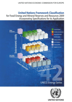 UNFC-2009 incorporating Specifications for its Application