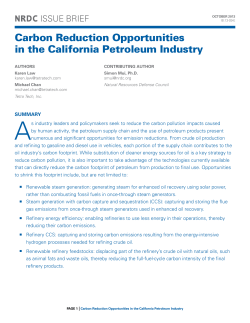 NRDC: Carbon Reduction Opportunities in the California Petroleum