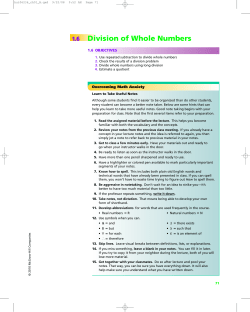 Division of Whole Numbers - McGraw Hill Higher Education