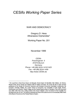 CESifo Working Paper Series