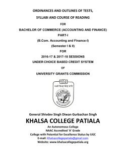 B.Com. - Khalsa College Patiala