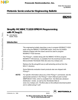 Simplify MC68HC711E20 EPROM Programming with PCbug11