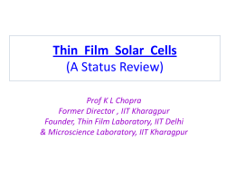 Thin Film Solar Cells