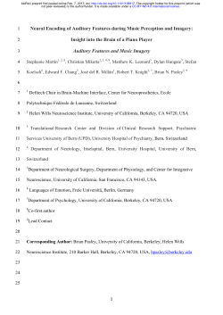Neural Encoding of Auditory Features during Music