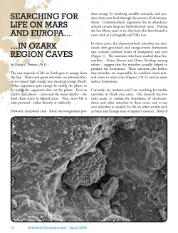 searching for life on mars and europa... ...in ozark