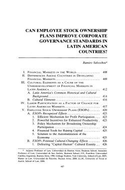 can employee stock ownership plans improve corporate governance