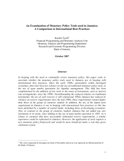 An Examination of Monetary Policy Tools used in