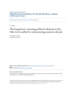 The long Jewel: assessing political solutions to the Nile river conflict