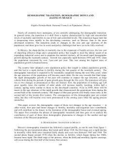 DEMOGRAPHIC TRANSITION, DEMOGRAPHIC BONUS AND