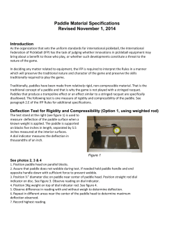 Paddle Material Specifications - International Federation of Pickleball
