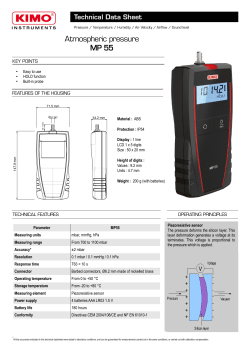 Atmospheric pressure MP 55