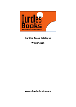 durdles-catalogue-winter-2016 - Durdles Books Bookseller Blog
