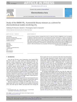 Study of the BMIM-PF6: Acetonitrile binary mixture as a solvent for