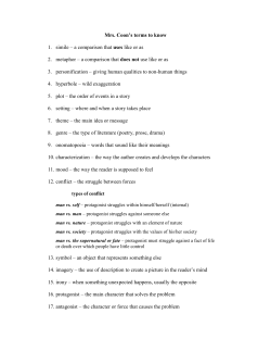 LITERARY TERMS REGENTS - Alexandria Central School