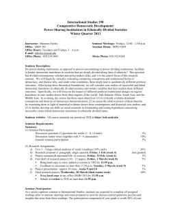 Power-Sharing Institutions in Ethnically Divided Societies Winte