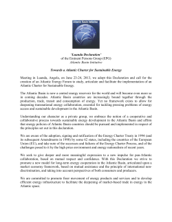 Luanda Declaration - Center for Transatlantic Relations