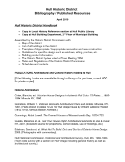 Historic District Commission Bibliography/Public