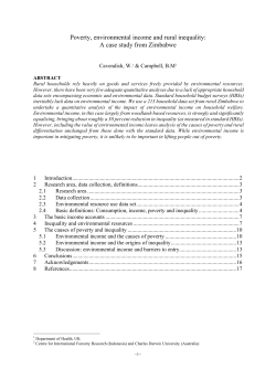 Poverty, environmental income and rural inequality