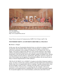 postmodern irony as subversive rhetorical