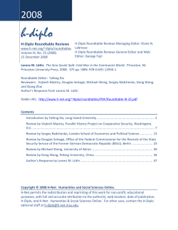 H-Diplo Roundtable Review- Vol. 9, No. 25