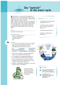 The &ldquo;portrait&rdquo; of the water cycle
